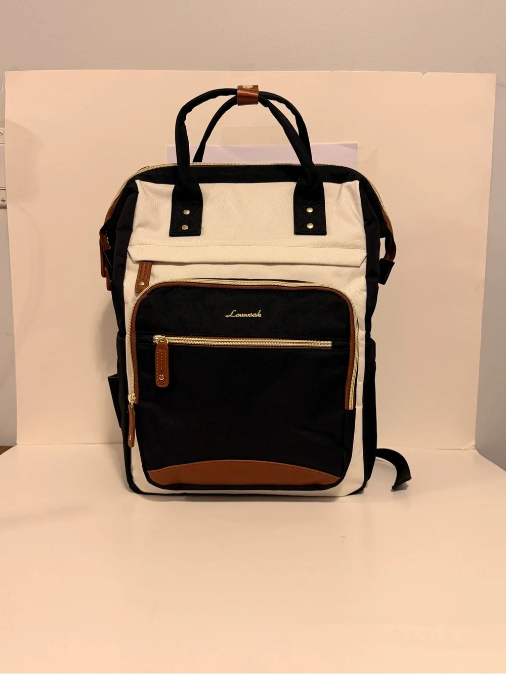 NWT LOVEVOOK Black and Cream Colored Laptop Backpack